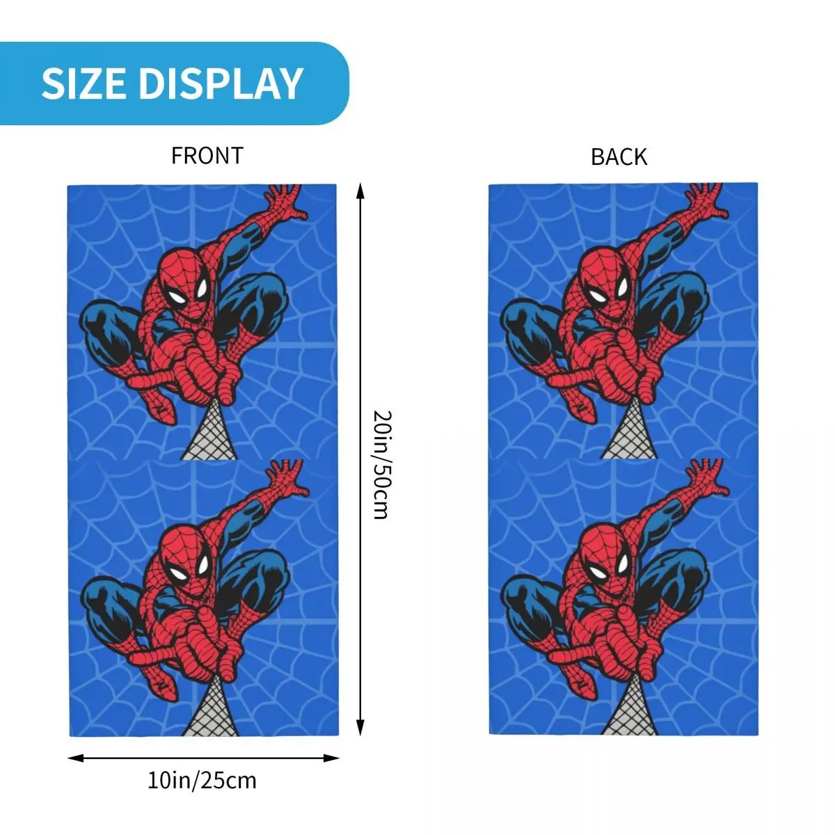 Custom Spider Superhero Bandana Winter Neck Warmer Women Windproof Wrap Face Scarf for Hiking Gaiter Headband