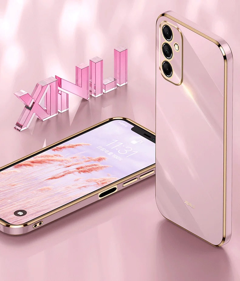 Luxuriöse 6D-Plating-Hülle für Samsung Galaxy A25 A55 A15 A35 A33 A37 A57 A56 A36 A26 A16 A54 A34 A13 A32 A17 A24 5G 4G Softcover – Detail 11