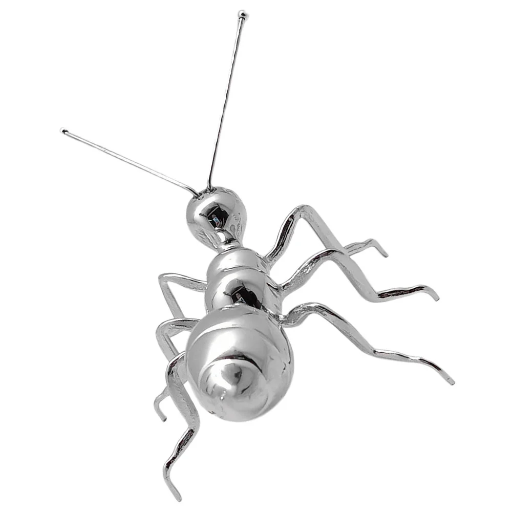 

Car Decor Metal Ant Statue Desk Vintage Figurines Garden Ornament Animal Silver Table