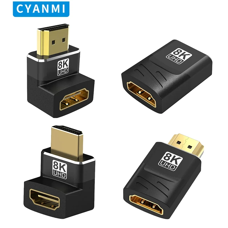 

HDMI 2.1 Extender 8K Female to Female Connector Extender Converter Adapter for Monitor Laptop PS4/5 PC TV HDMI Cable Extender