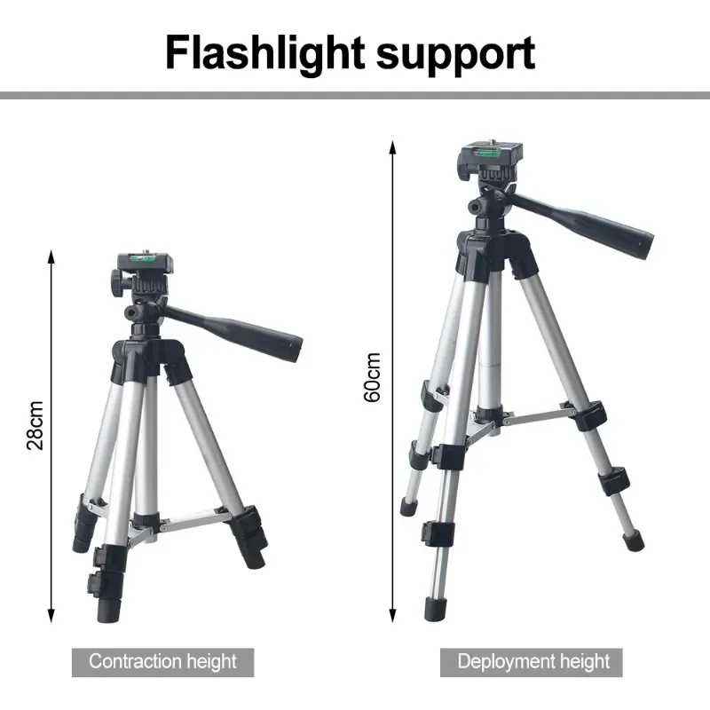 Powerful Night LED Fishing Flashlight Type-C Rechargeable Blue White Yellow Purple 4 Light Source Camping Handlamp with Bracket