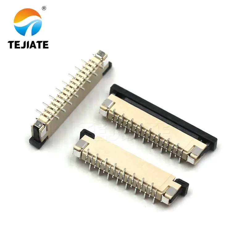 10PCS FPC connector FFC cable socket 1.0mm vertical SMT with locking buckle 4P6P8P10P12P14P16P18P20P24P28P