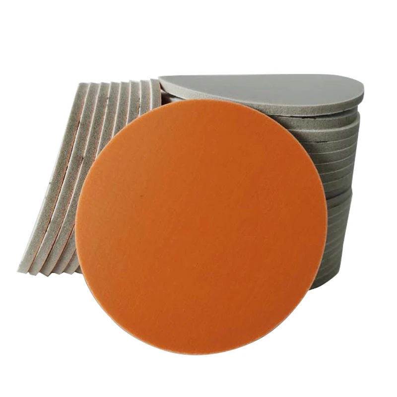 5 Inch Round Sponge Beauty Polishing Sandpaper Back Velvet Disc Flocking Sandpaper Thick 5MM Mobile Phone Shell Grinding