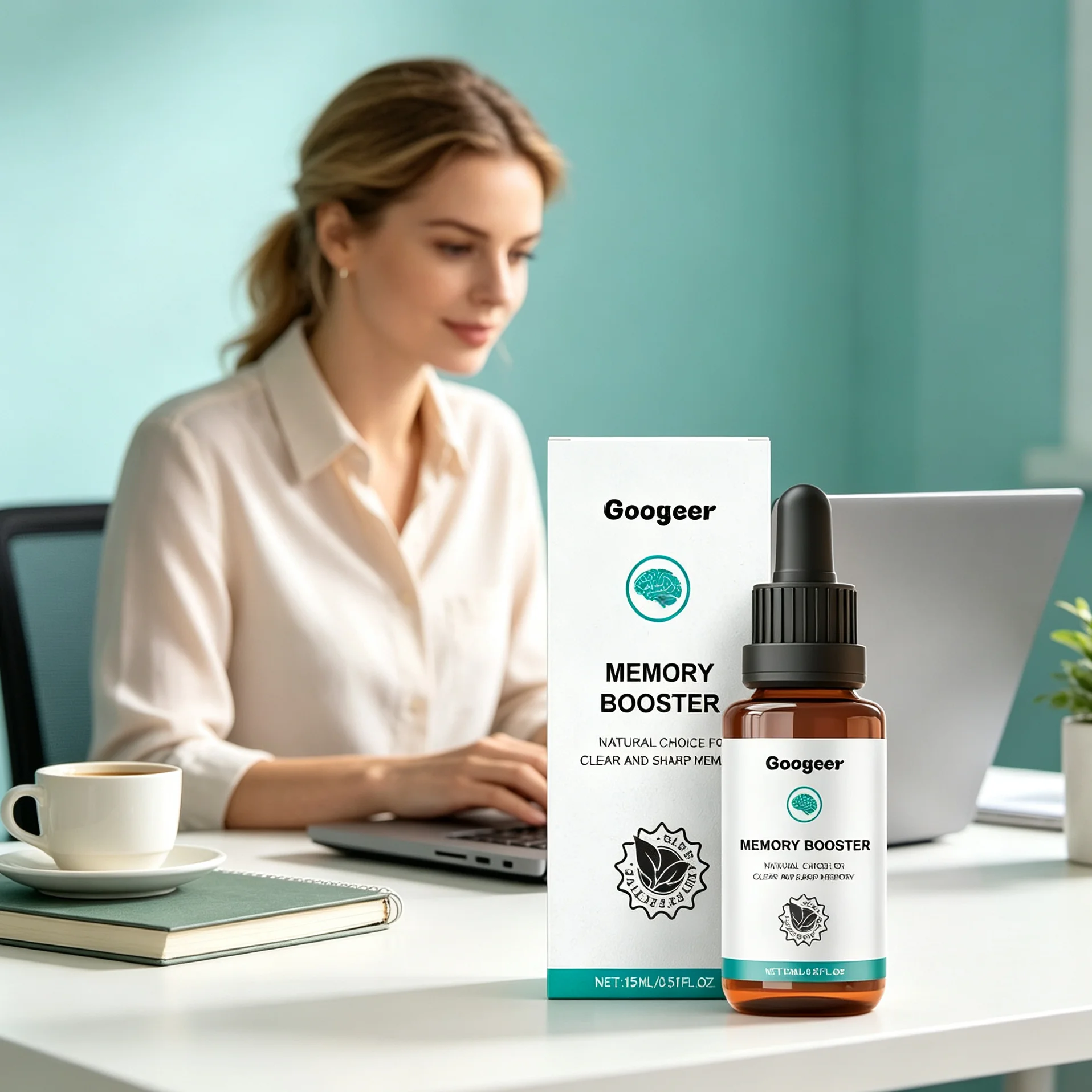 Cognitive Function Support Liquid Drops Memory Boost Supplement For Study Work Aging Brain Care Natural Herbal Extract Drops