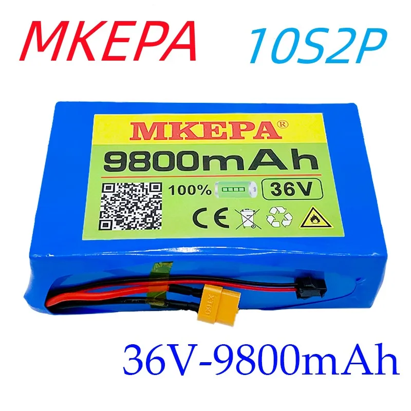 Actual capacity10s2p 36V 9.8ah 450W 18650 Li ion battery pack for Cooter skateboard eBike electric bicycle 42V 37V 35e XT60+SM