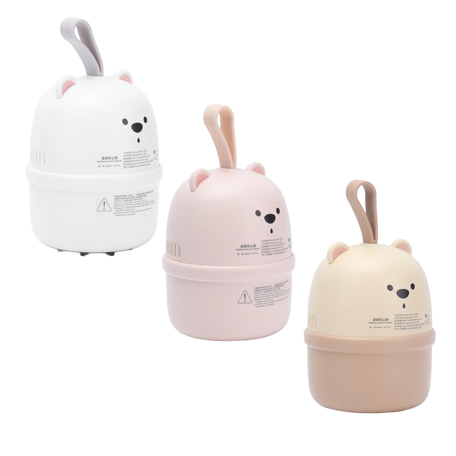 Desktop Vacuum Cleaner Mini Table Dust Sweeper Computer Desktop Children's Desktop Bear Portable USB Charging for Kids Desktop