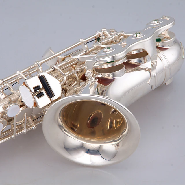 Professional Silver Plated Curved Soprano Saxophone With Premium Sax Bags And Accessories