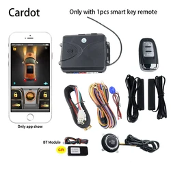 Cardot  Pke Passive Keyless Entry Smart Anti-Thief  Push Button Start Stop mobile app start stop  Car Alarms