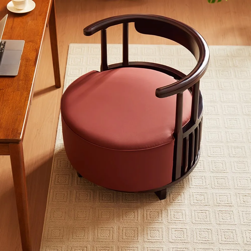 Solid Wood Swivel Chair Rotating Sofa Chair Large Sofa With Backrest Living Room Coffee Table Balcony Leisure Sofa Chair
