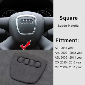Bảng nhãn dán tay lái da lộn, phụ kiện trang trí biểu tượng cho Audi A4, B8, 8K, A6, C6, 4F, Q5, 8R, Q7, 4L, A3, 8V, C7, Q5, A8, Q7, B6 10 Savement tự bán hàng chính - №9
