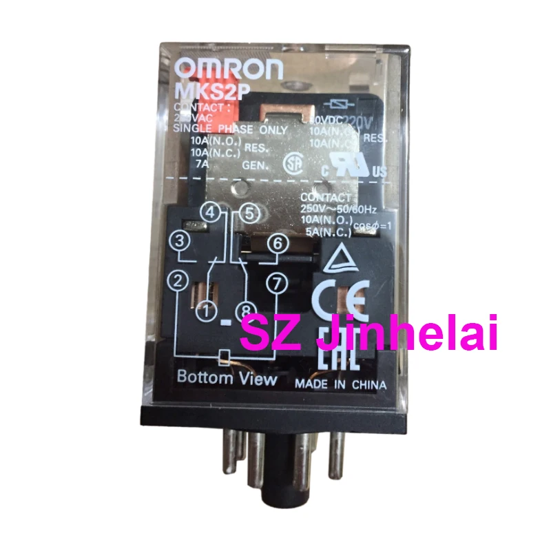 OMRON MKS2P 24VDC 12VDC 220VAC 110VAC 24VAC Authentic Original 8Pin Reliable Durable Intermediate Relay(replacement MK2P-I) 10A