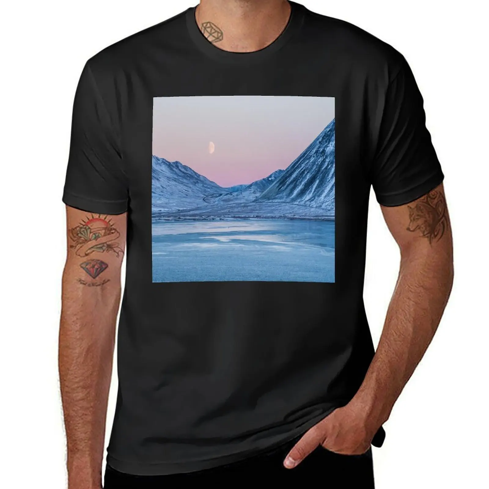 Snow mountains with sunset T-Shirt plus size tops sublime sweat shirts, men