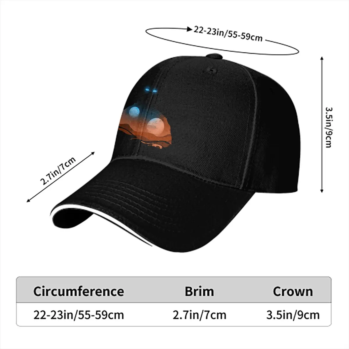 Moon Silhouette Baseball Cap Men Hats Women Visor Protection Snapback Dune Chronicles Sci-Fi Movie Caps