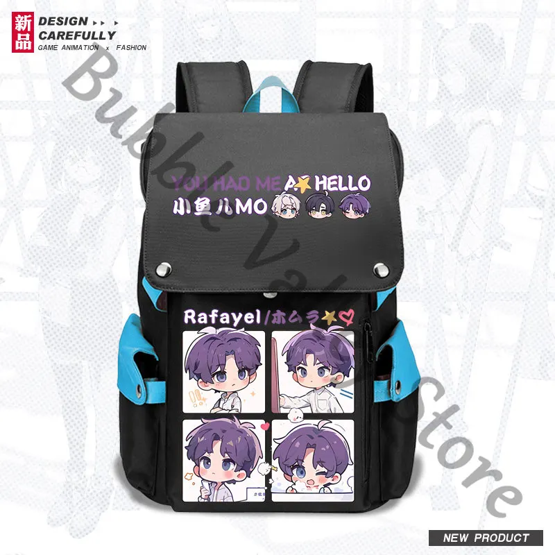 Anime Love and Deepspace Rafayel Cosplay Schoolbag Cartoon Backpack Satchel Double-shouldered Waterproof Shoulders Bag Xmas Gift