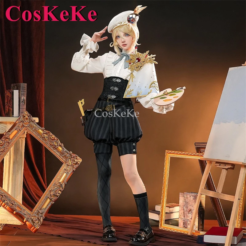 CosKeKe Edgar Valden Cosplay Game Identity V Costume Painter Golden Ratio Gorgeous Uniforms Halloween Party Role Play Clothing