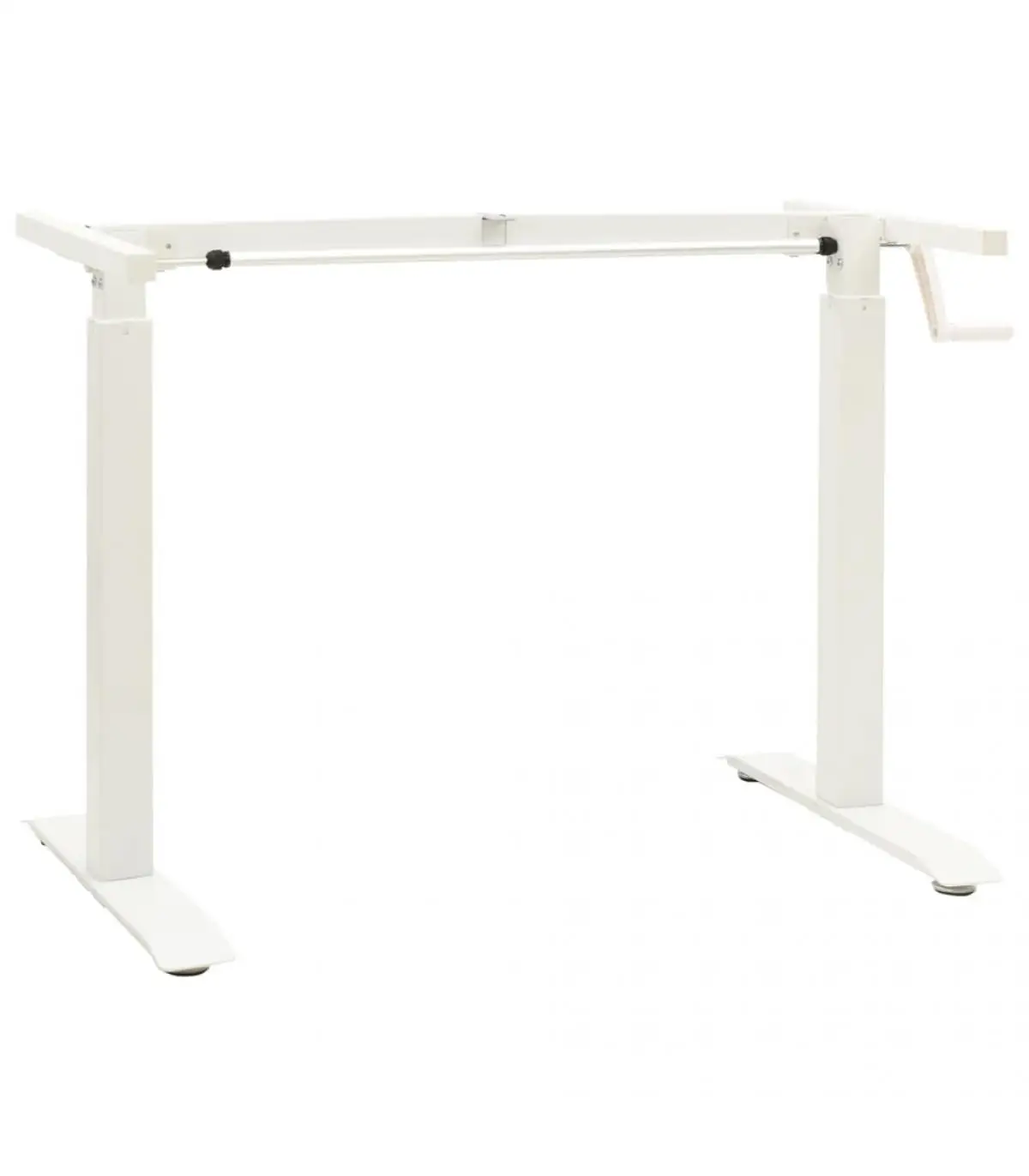 Cubicles and worktables desk structure adjustable height white crank