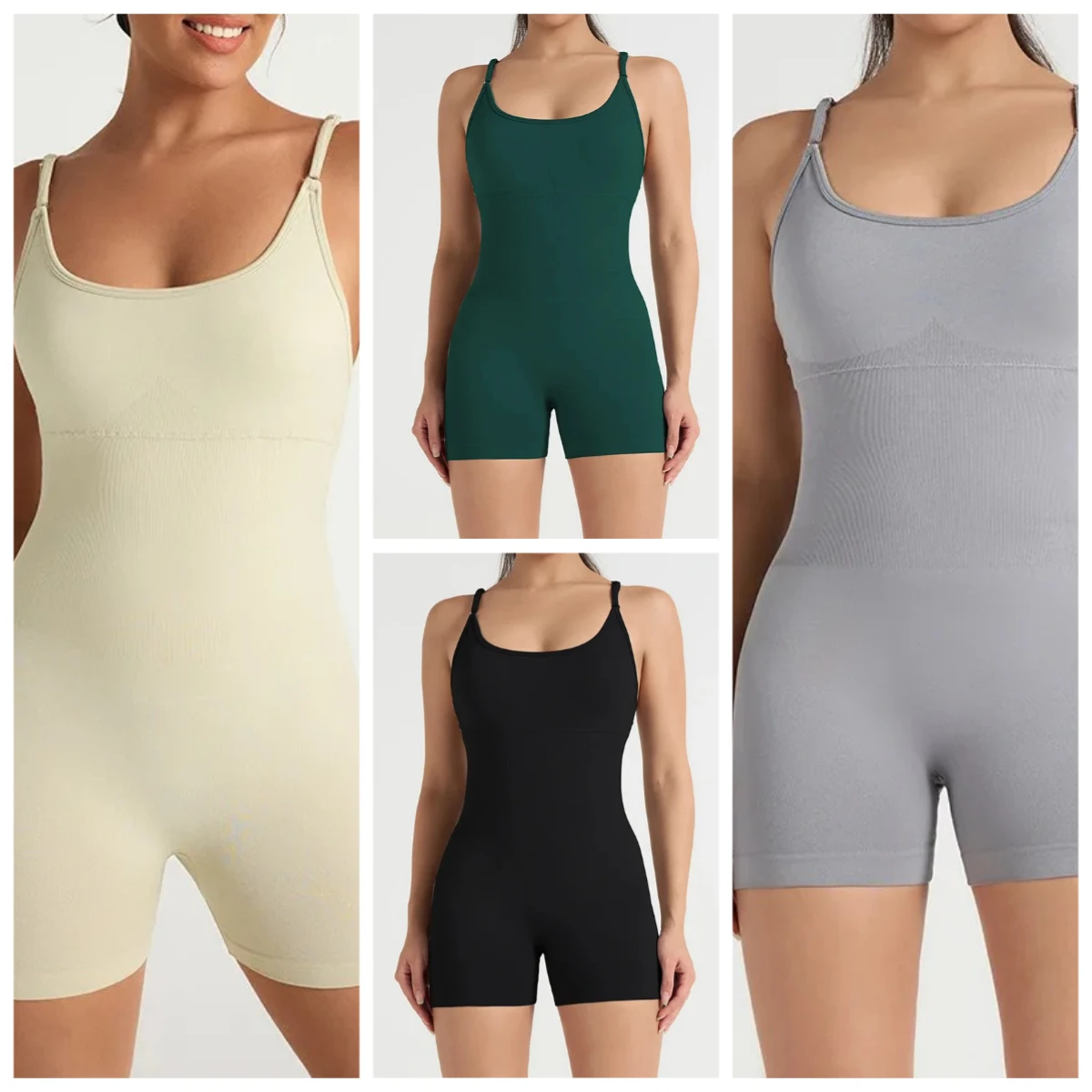 

Sports All-in-one Yoga Clothing Summer Fast-drying Sexy Suspenders Fitness Summer Short Seamless Sports Onesie VBeautiful Back