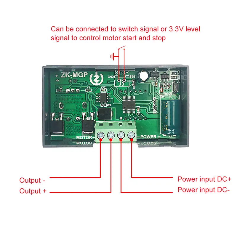 Mini Brush Motor Driver 5v 12v 24v 12A PWM DC Motor Speed Controller Start Stop Speed  Soft Start Regulator For Brushed Motor