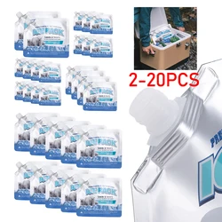 2-20pc Reusable Gel Water Filled Ice Pack Water Icing Cooler Bag Pain Cold Compress Cooling Bag Drink Food Keep Fresh Ice Packs