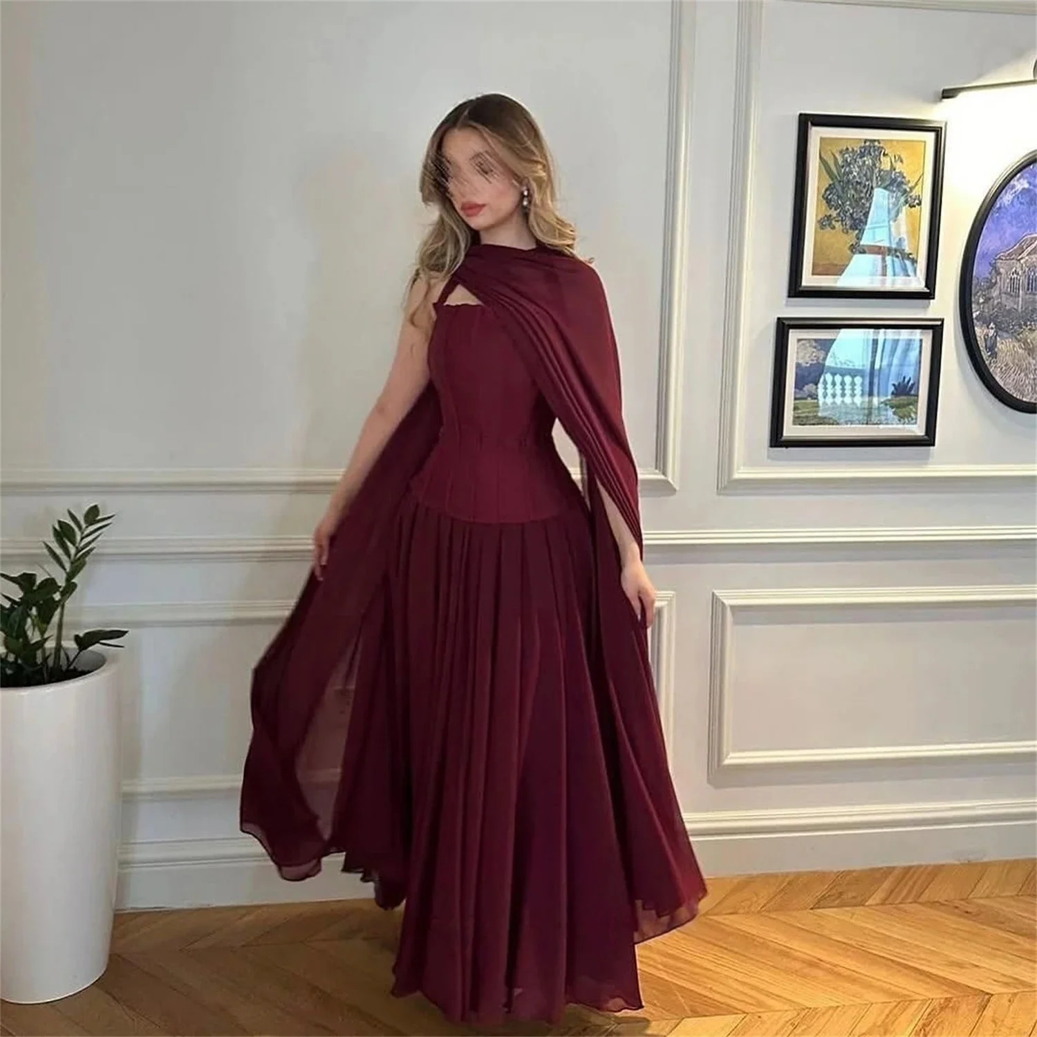 

Бордовое женское длинное платье на заказ Вечерние платья Pastrol Унисекс Джерси Ретро Дубай Саудовская Аравия Израиль Пром по индивидуальному заказу