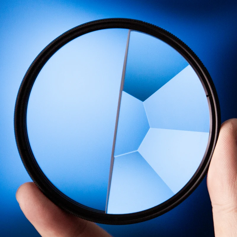 Split Subtle Kaleidoscope Prism Glass Filter Photography Lens Accessory