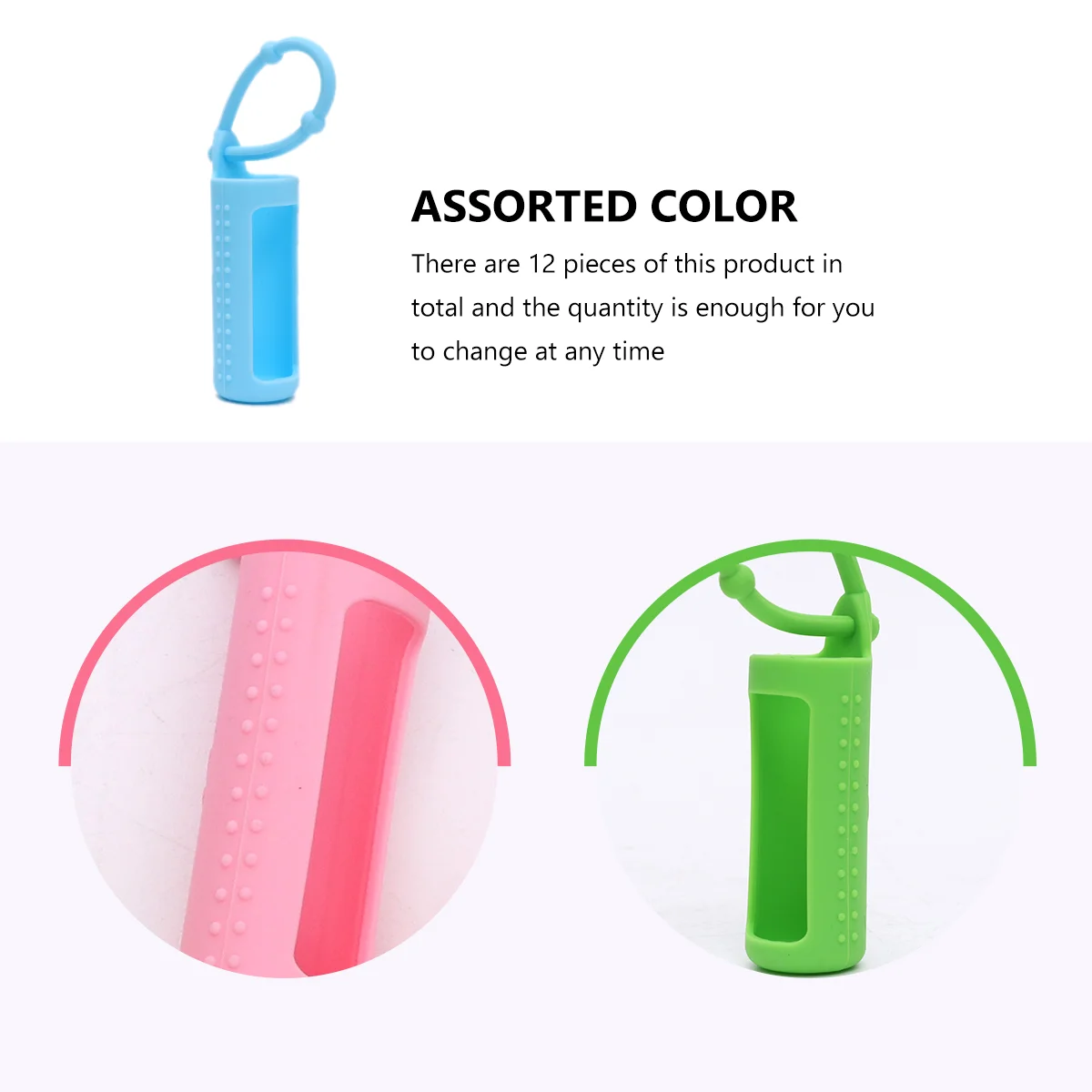 12 Pcs Essential Oil Bottle Silicone Sleeve Appropriate Size Cover Case for Holder Water Protective Easy to Use Useful Roller