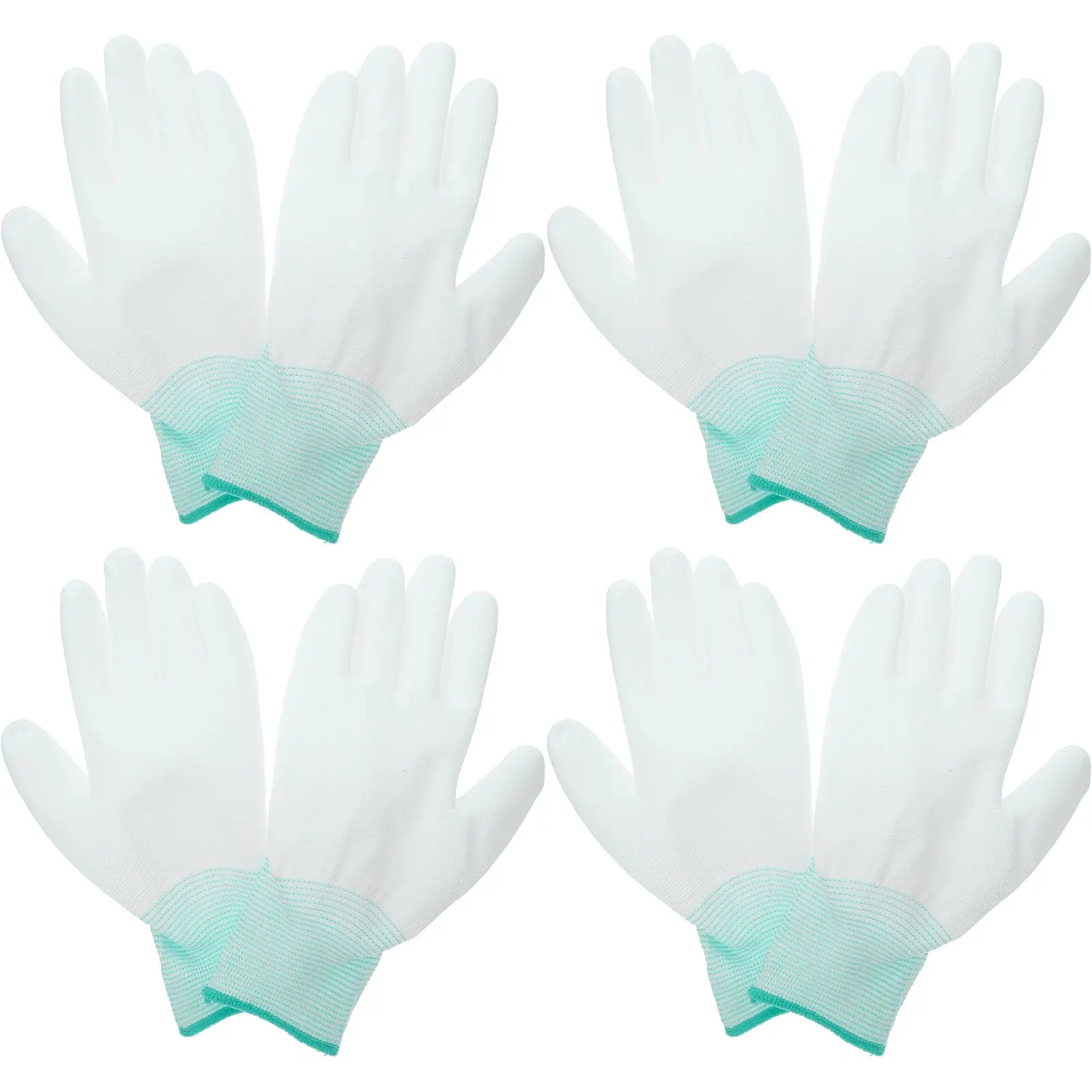 12 шт., полиэстеровые перчатки с полиуретановым покрытием, антистатические защитные рабочие перчатки для механиков, электриков, охрана труда