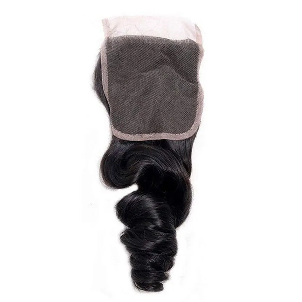 Loose Wave 16 Inch 4x4 Closure Lace Frontal Human Hair HD Transparent Lace Frontal Pre Plucked Remy Hair Natural Black Human Hair For Women On Sale