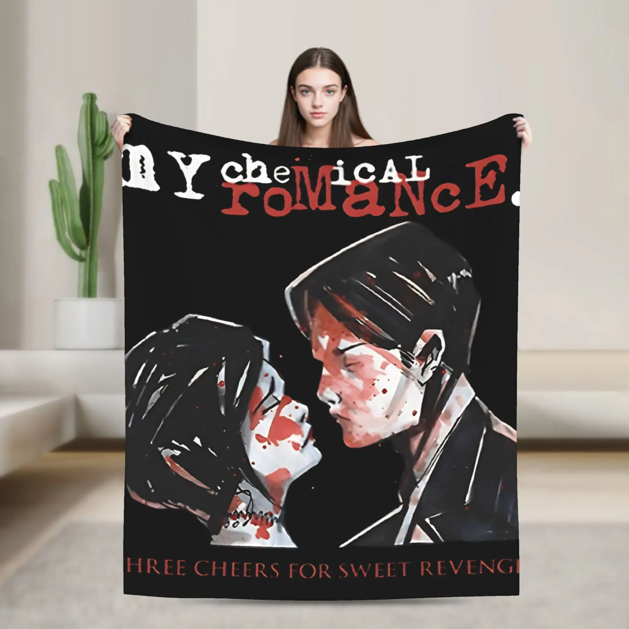 My Chemical Romance  Flannel Blanket  Warm Soft Bedding Throws for Couch Chair Travel Office Street Trend Bedspread Bed Cover