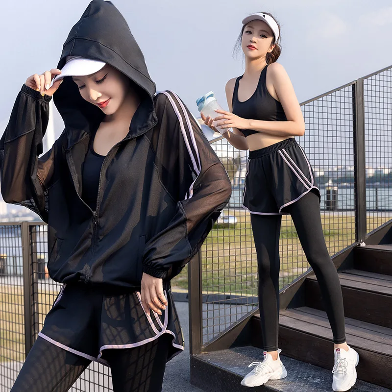 Trening Bieganie Odzież sportowa Siatkowy dres Damski zestaw spodni do jogi Odzież fitness Odzież sportowa Plus Size Luźne elastyczne zestawy sportowe
