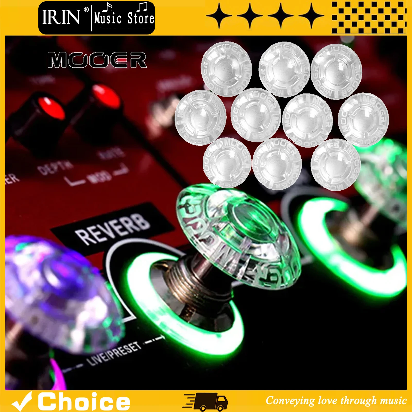 MOOER FT-MTP SHROOMS Footswitch Toppers Candy Plastic Bumpers Electric Guitar Effects Pedal Protector Accessories