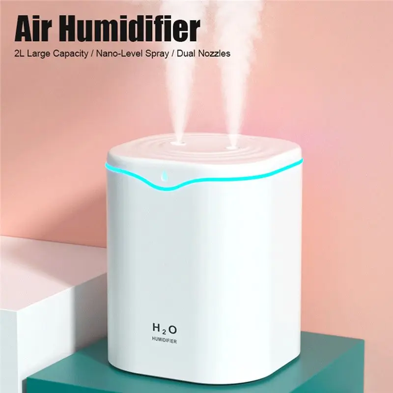 A98I-USB Air Humidifier Double Port Large Capacity Home Office Essential Oil Diffuser Aroma Humificador Mist Fogger