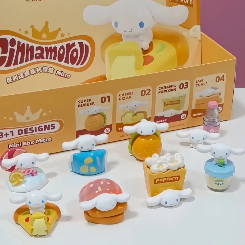 

Hot Sanrio Kuromi Convenient Fast Food Blind Box Miniature Big Ear Dog Collectible Figurine Desktop Decor Kids Birthday Gifts