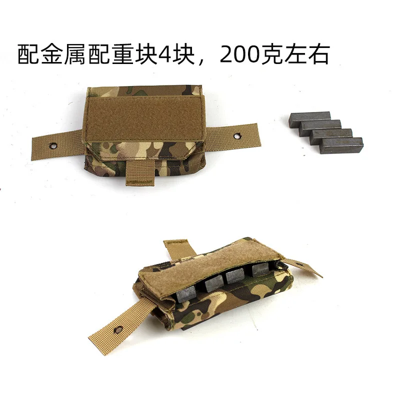 Equipped with metal blocks, Mickey PJ BJ MH camouflage weight bag, accessory bag, battery pack, tactical helmet, AF Wendy