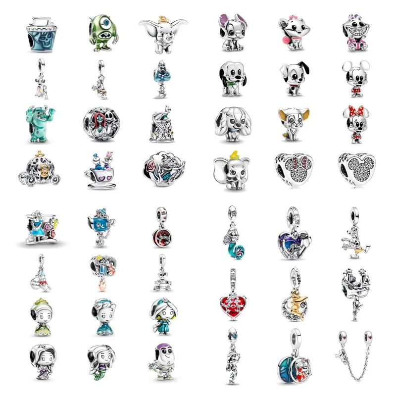 European New 925 Sterling Silver Dog Cat Pendant Dangle  Bead Charms Fit European 925 Silve Plated Bracelet