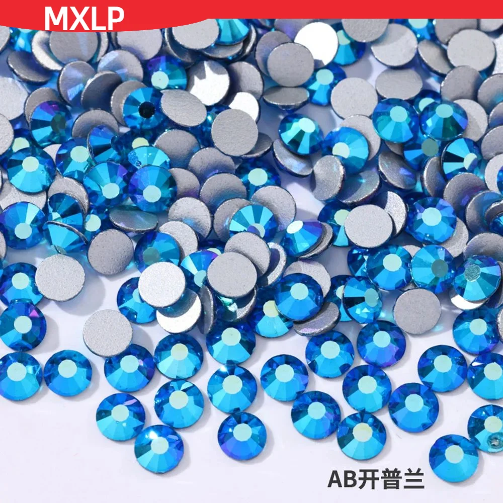 SS3-SS30 All Blue SeriesRhinestones  Non Hot Fix Flat Back Strass & Fabric Garment rhinestones for nails Decorations