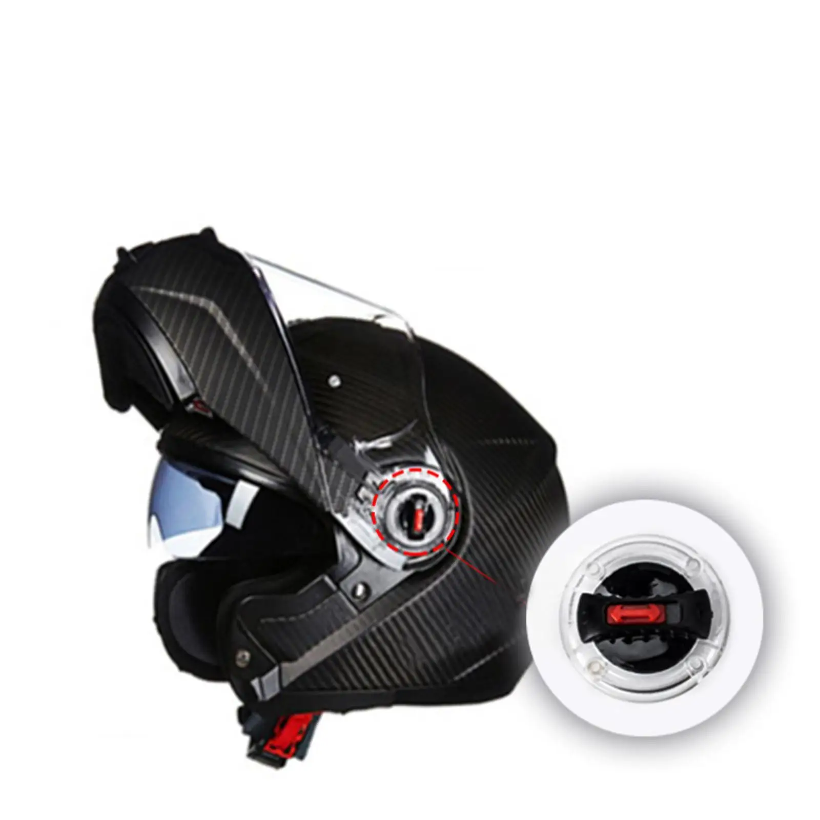 

Замок для крепления визора шлема, черный, с поворотным механизмом, прочный пластиковый зажим для линзы, простая установка для полнолицевых шлемов