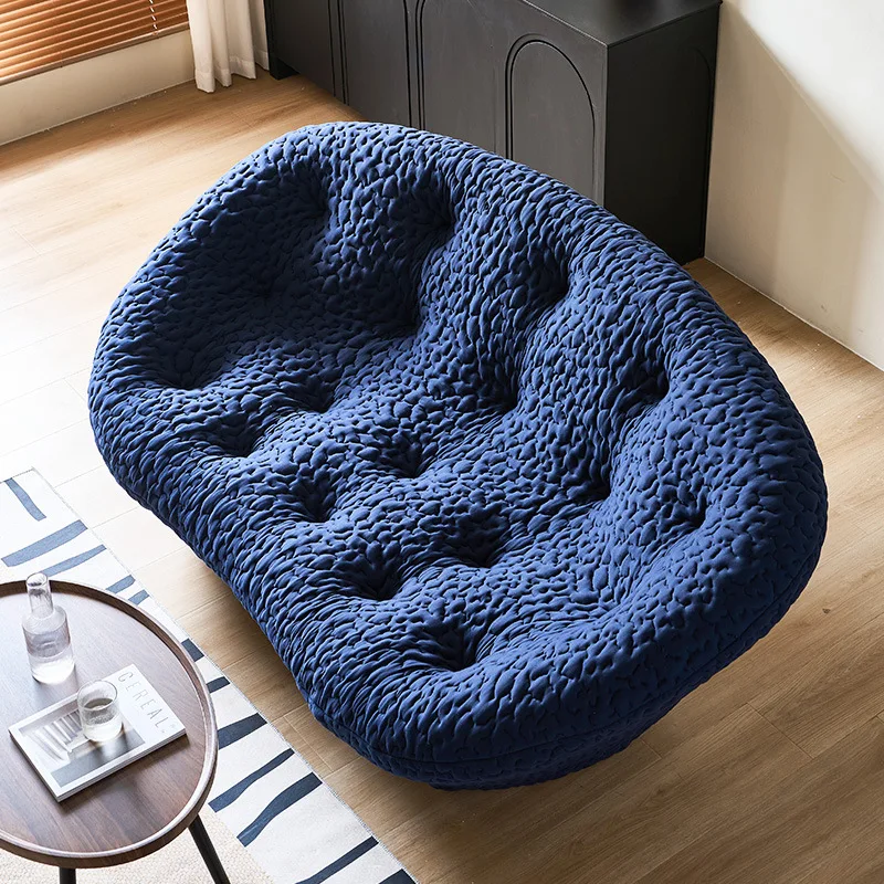 

Light luxury shell sofa small apartment fabric sofa Internet celebrity freehand space living room home