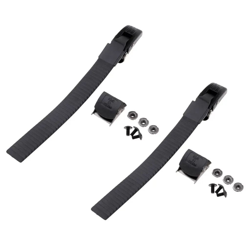 Replacement Inline Skate Strap Set with Secure Clamp and Hardware