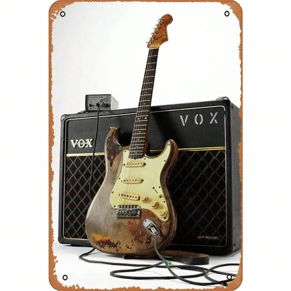 

Vinyl Records Art Deco Wall Decor Premium Metal Poster Sign - 2026 Ramadan & Valentines Decorations, Retro Music Gift for Home S