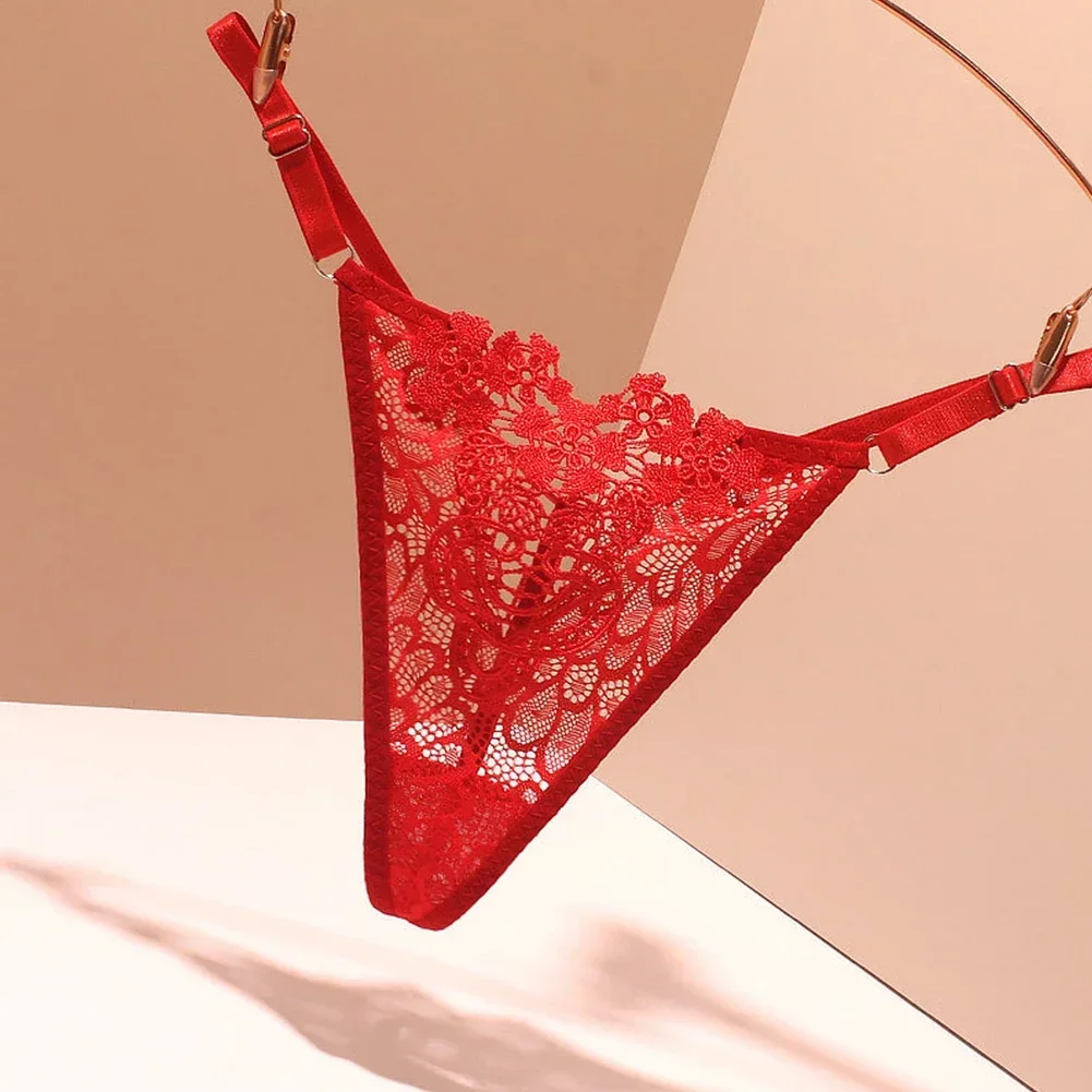 

Brand New Sexy Thong Panties Womens Lace Underwear Breathable All Seasons Low-waist Medium Elasticity Seamless
