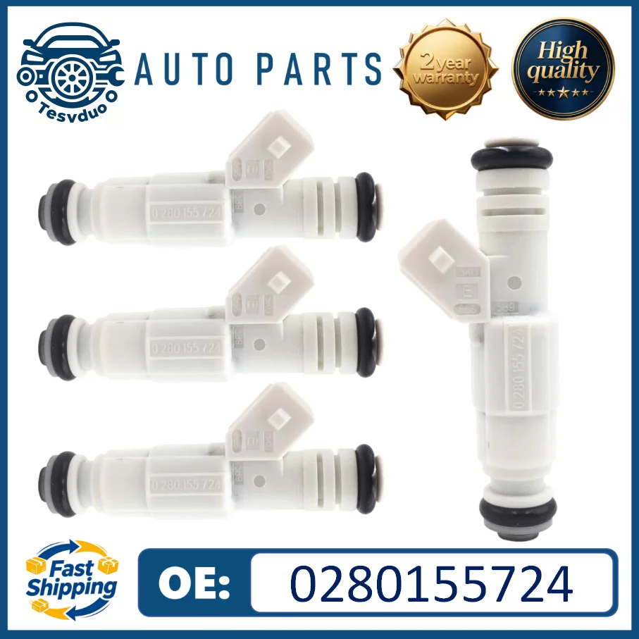 0280155724 4 inyectores de combustible para Megane I Cabriolet 96~99 Megane I Coach 96~99 SPORT SPIDER 95~99 Megane I 96~03 2.0 16V
