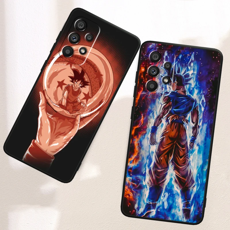 D-Dragon Ball Z Anime Goku For Samsung Note 20 10 Ultra Plus A31 A14 A12 A70 A34 A25 A04 A05 A15 A24 5G Black Soft Phone Case