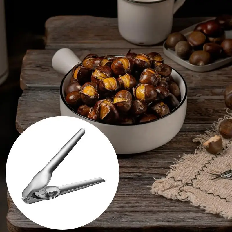 Chestnut Cracker Tool Stainless Steel Manual Chestnut Opener Chestnut Breaker Tool Portable Chestnut Clip For Home Kitchen