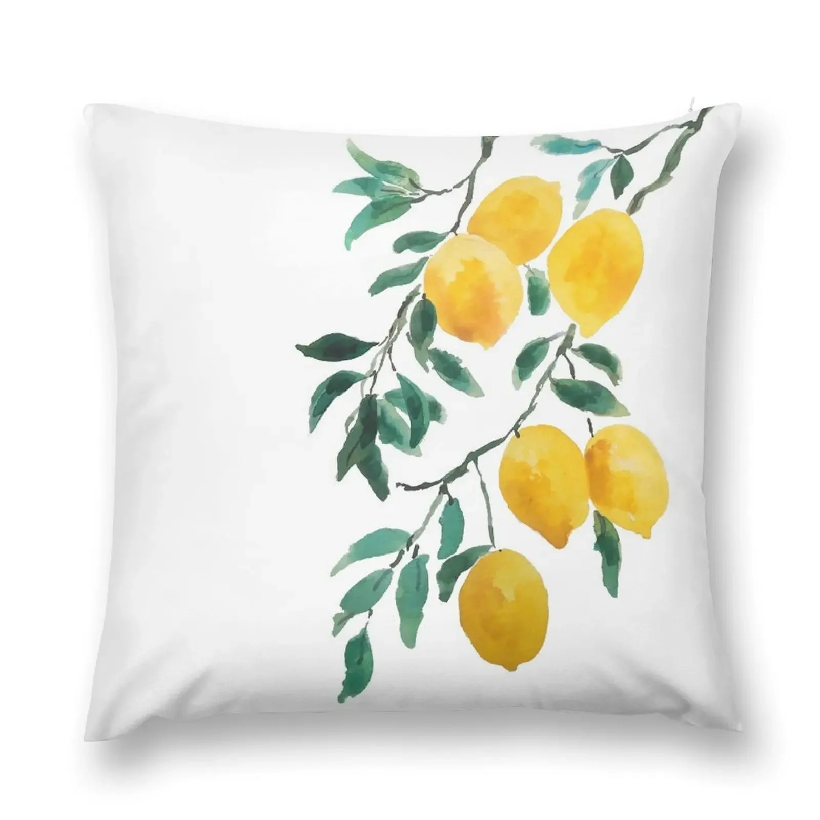 

yellow lemon watercolor Throw Pillow Sofa Cushions Decorative Sofa Cushions pillow