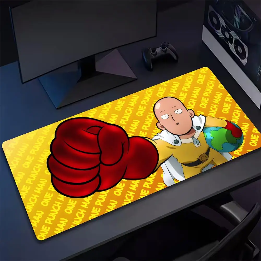 Anime 0ne Punch Man Mouse Pad Tapetes de Mesa Teclado, Borracha Kawai, Tapete de Mesa Antiderrapante, XXL90x40cm