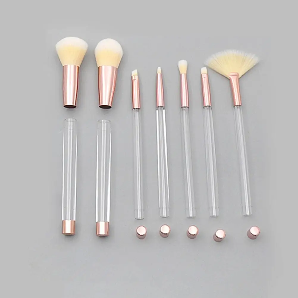 7-teiliges Make-up-Pinsel-Set, Premium-Kosmetikpinsel, Puder-Applikator, Damen, Kristallgriff, weiche Faserborsten, professionell, täglich