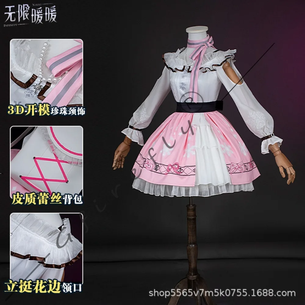 Infinity Nikki Initial Adventure Pink Dress Cosplay Full Set Complete with Accessories Wig Cute Game Character Outfit Cosplay view 2