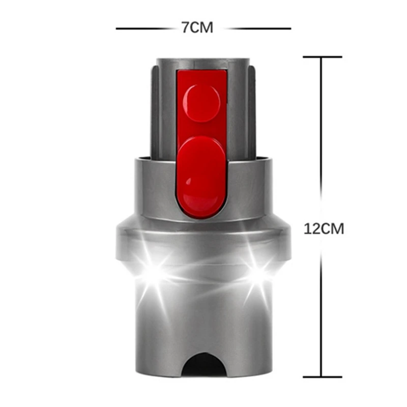 Convertitore adattatore illuminazione a LED da 2 pezzi per parti per aspirapolvere senza fili Dyson V7 V8 V10 V11 V15