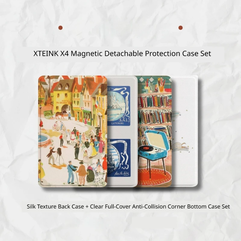 Full-wrap Magnetic Case for XTEINK X4 E-book Reader Anti-drop